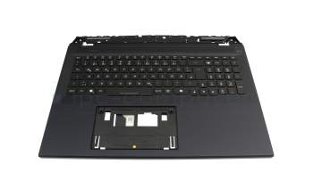T106C1 Teclado incl. topcase DE (alemán) negro/negro con retroiluminacion