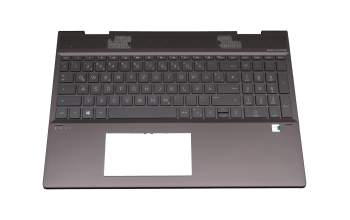 T20041900009 teclado incl. topcase original HP DE (alemán) gris/antracita con retroiluminacion