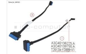 Fujitsu T26139-Y3999-V1 CABLE USB 3.0 INTERNAL