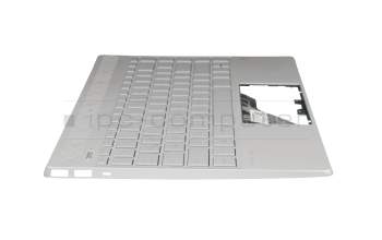 TFQ46G7DTP003 teclado incl. topcase original HP DE (alemán) plateado/plateado con retroiluminacion