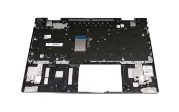 TH15ED Teclado incl. topcase DE (alemán) plateado/plateado con retroiluminacion (DSC Grafik)