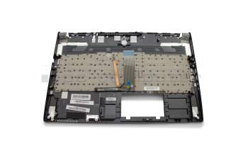 TM16H8 Teclado incl. topcase DE (alemán) negro/negro con retroiluminacion Multicolor