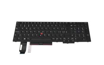 Teclado CH (suiza) color negro/chiclet negro con mouse-stick original para Lenovo ThinkPad E595 (20NF)