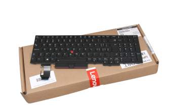 Teclado CH (suiza) color negro/chiclet negro con retroiluminación y mouse-stick original para Lenovo ThinkPad E580 (20KS/20KT)