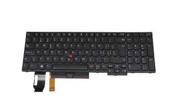 Teclado CH (suiza) color negro/chiclet negro con retroiluminación y mouse-stick original para Lenovo ThinkPad E580 (20KS/20KT)
