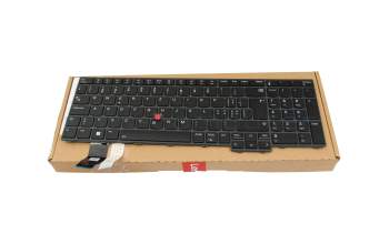 Teclado CH (suiza) color negro/chiclet negro con retroiluminación y mouse-stick original para Lenovo ThinkPad L15 Gen 4 (21H8/21H7)