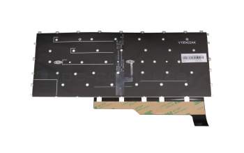 Teclado DE (alemán) blanco con retroiluminación original para MSI Summit E13 Flip (MS-13P2)