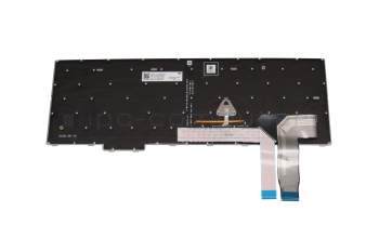 Teclado DE (alemán) color gris/chiclet canosa con retroiluminación y mouse-stick original para Lenovo ThinkPad P16s Gen 1 (21CK/21CL)