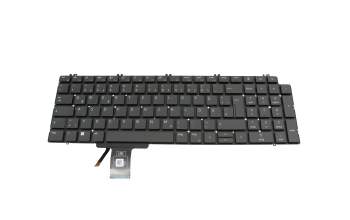 Teclado DE (alemán) color gris/chiclet negro con retroiluminación original para Dell Precision 17 (7750)