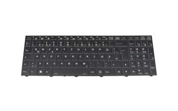 Teclado DE (alemán) color negro/blanco/chiclet negro/mate con retroiluminación original para Gaming Guru Fire Pro RTX2070 (PB51DF1-G)