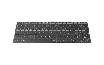 Teclado DE (alemán) color negro/blanco/chiclet negro original para Clevo NJ70x