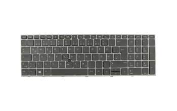 Teclado DE (alemán) color negro/chiclet canosa con retroiluminación y mouse-stick original para HP ZBook 15 G5