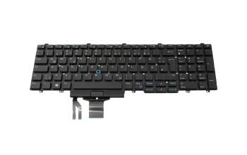 Teclado DE (alemán) color negro/chiclet negro con mouse-stick original para Dell Precision 17 (7710)