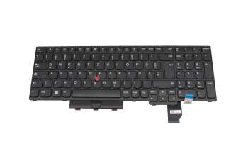 Teclado DE (alemán) color negro/chiclet negro con mouse-stick original para Lenovo P15v Gen 2 (21A9/21AA)