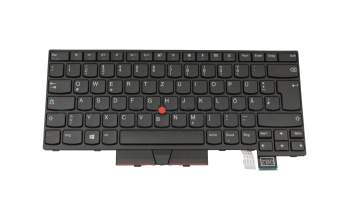Teclado DE (alemán) color negro/chiclet negro con mouse-stick original para Lenovo ThinkPad A475 (20KL/20KM)
