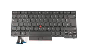 Teclado DE (alemán) color negro/chiclet negro con mouse-stick original para Lenovo ThinkPad E485 (20KU)