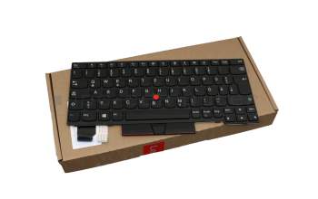 Teclado DE (alemán) color negro/chiclet negro con mouse-stick original para Lenovo ThinkPad L13 (20R3/20R4)