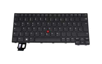 Teclado DE (alemán) color negro/chiclet negro con mouse-stick original para Lenovo ThinkPad P14s G3 (21AK/21AL)