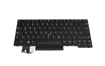 Teclado DE (alemán) color negro/chiclet negro con mouse-stick original para Lenovo ThinkPad P14s Gen 1 (20S4/20S5)