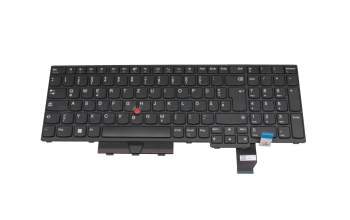 Teclado DE (alemán) color negro/chiclet negro con mouse-stick original para Lenovo ThinkPad P15v Gen 1 (20TQ/20TR)