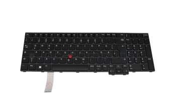 Teclado DE (alemán) color negro/chiclet negro con mouse-stick original para Lenovo ThinkPad P16s Gen 1 (21CK/21CL)
