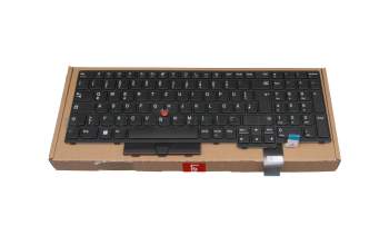 Teclado DE (alemán) color negro/chiclet negro con mouse-stick original para Lenovo ThinkPad T15p Gen 3 (21DA/21DB)