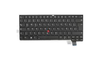 Teclado DE (alemán) color negro/chiclet negro con mouse-stick original para Lenovo ThinkPad T470p (20J6/20J7)