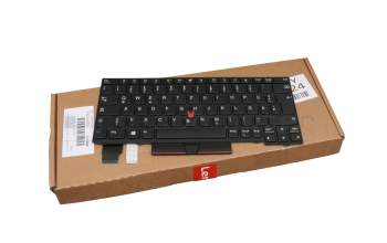 Teclado DE (alemán) color negro/chiclet negro con mouse-stick original para Lenovo ThinkPad X13 (20UF/20UG)