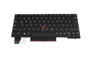 Teclado DE (alemán) color negro/chiclet negro con mouse-stick original para Lenovo ThinkPad X13 (20UF/20UG)