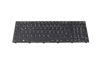 Teclado DE (alemán) color negro/chiclet negro con retroiluminación RGB original para Nexoc B1702 (NJ70CU)