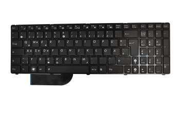 Teclado DE (alemán) color negro/chiclet negro con retroiluminación original para Asus ROG G51J