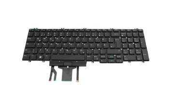 Teclado DE (alemán) color negro/chiclet negro con retroiluminación y mouse-stick original para Dell Precision 17 (7730)