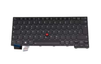 Teclado DE (alemán) color negro/chiclet negro con retroiluminación y mouse-stick original para Lenovo ThinkPad L13 Yoga Gen 4 (21FR/21FS)