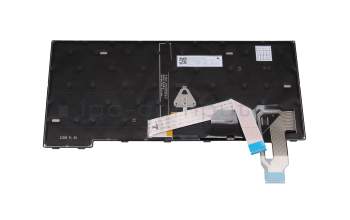 Teclado DE (alemán) color negro/chiclet negro con retroiluminación y mouse-stick original para Lenovo ThinkPad T14 Gen 3 (21CF/21CG)
