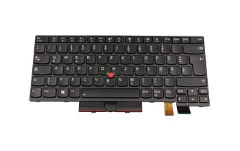 Teclado DE (alemán) color negro/chiclet negro con retroiluminación y mouse-stick para Lenovo ThinkPad T480 (20L5/20L6)