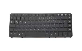 Teclado DE (alemán) color negro/chiclet negro/mate con mouse-stick original para HP ZBook 15u G2