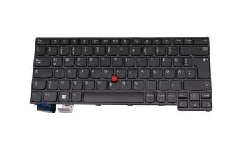 Teclado DE (alemán) color negro/chiclet negro/mate con mouse-stick original para Lenovo ThinkPad L13 Yoga Gen 4 (21FJ/21FK)