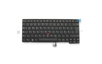 Teclado DE (alemán) color negro/chiclet negro/mate con mouse-stick original para Lenovo ThinkPad L470 (20JU/20JV)