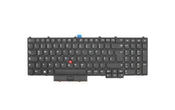 Teclado DE (alemán) color negro/chiclet negro/mate con mouse-stick original para Lenovo ThinkPad P71 (20HK/20HL)