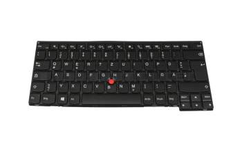 Teclado DE (alemán) color negro/chiclet negro/mate con mouse-stick para Lenovo ThinkPad L450 (20DS/20DT)