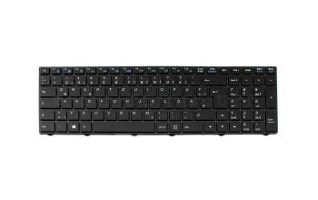 Teclado DE (alemán) color negro/chiclet negro/mate con retroiluminación (N75) original para Mifcom EG7 i7 - GTX 1050 Ti Premium (17.3\") (N870HK1)