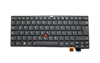 Teclado DE (alemán) color negro/chiclet negro/mate con retroiluminación y mouse-stick original para Lenovo ThinkPad 13 (20GJ)