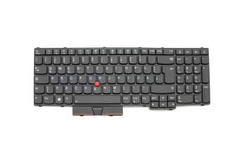 Teclado DE (alemán) color negro/chiclet negro/mate con retroiluminación y mouse-stick original para Lenovo ThinkPad P51 (20HH/20HJ/20MM/20MN)