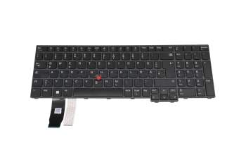 Teclado DE (alemán) color negro/chiclet negro original para Lenovo ThinkPad P16s Gen 2 (21HK/21HL)