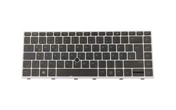 Teclado DE (alemán) color negro/chiclet plateado con mouse-stick original para HP EliteBook 745 G6