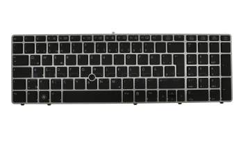 Teclado DE (alemán) color negro/chiclet plateado con mouse-stick para HP ProBook 6570b