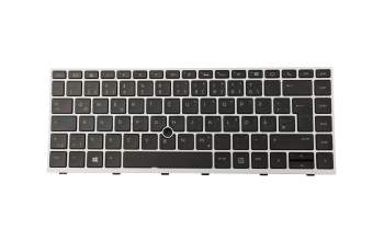 Teclado DE (alemán) color negro/chiclet plateado con retroiluminación y mouse-stick (SureView) original para HP EliteBook 745 G6