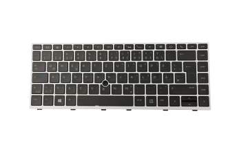 Teclado DE (alemán) color negro/chiclet plateado con retroiluminación y mouse-stick (SureView) original para HP EliteBook 840 G5
