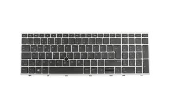 Teclado DE (alemán) color negro/chiclet plateado con retroiluminación y mouse-stick original para HP EliteBook 755 G5
