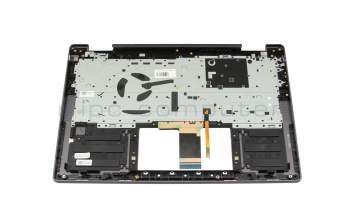 Teclado DE (alemán) gris con retroiluminación original para Lenovo Yoga 7 14ARP8 (82YM)